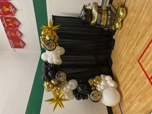 Black Gold Grad Curtain