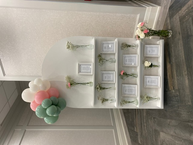 Floral seating Chart Display