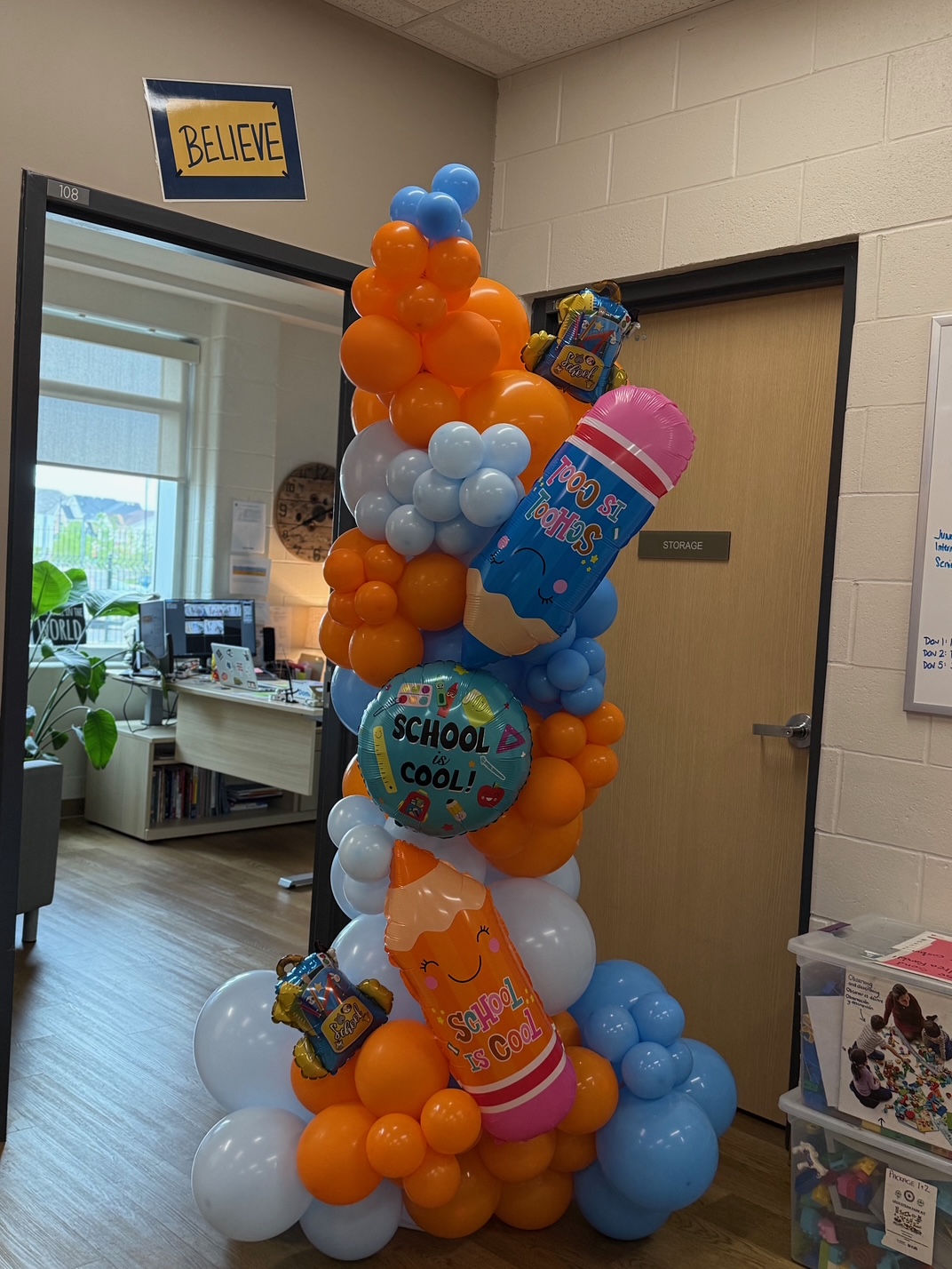 School is cool balloon garland